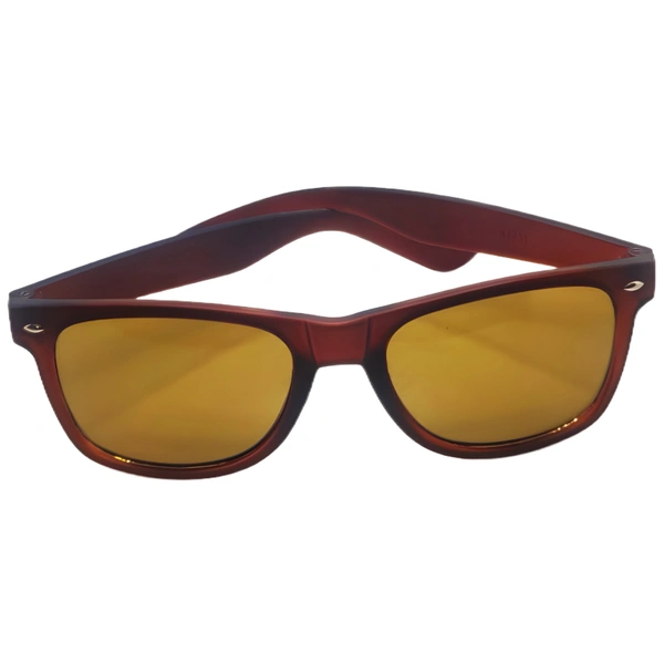 "Elevate Your Look with MALUKKS Trendy Square Brown Matt Finish Sunglasses Boys! 😎🌟" - Brown, Free Size