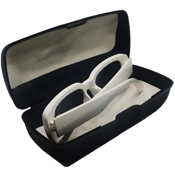"🍭Candy Delight: Limited Edition Glossy White & Black Sunglasses by MALUKKS" - White, Free Size