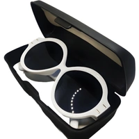 "🦉 Owl Model Luxury: Limited Edition Black Shades with Shiny White Frame 😎👑" - White, Free Size