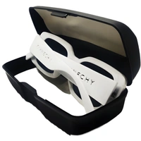 "✨ Gahnechy Glamour: Luxury Black Sunglasses with Glossy White Frame 😎👑" - White, Free Size