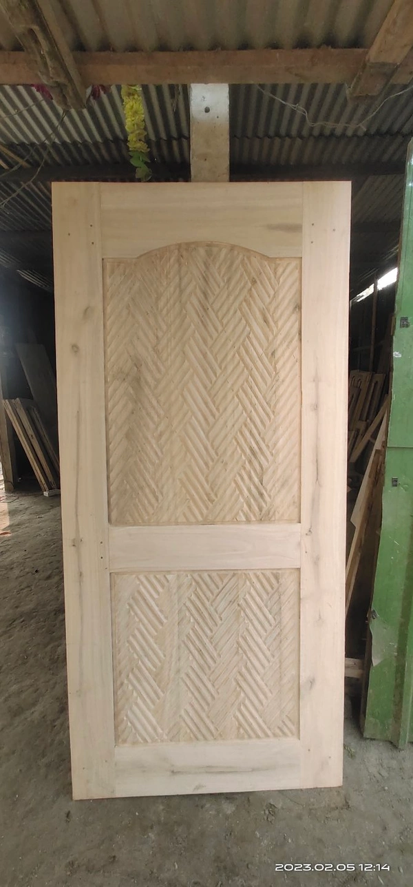 Gamari Wood Door  - Baja White, 7×3