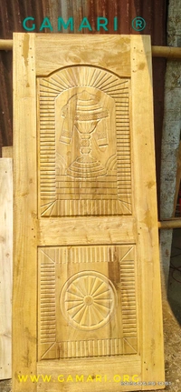 Gamari Wood Door  - White, 7×3