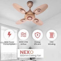Candes Nexo Ultra High Speed 4 Blade Ceiling Fan, Sweep: 600 mm - Broken Gold