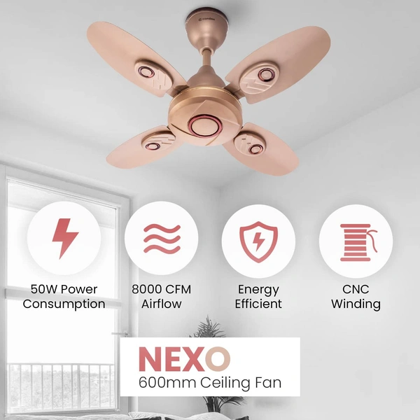 Candes Nexo Ultra High Speed 4 Blade Ceiling Fan, Sweep: 600 mm - Broken Gold