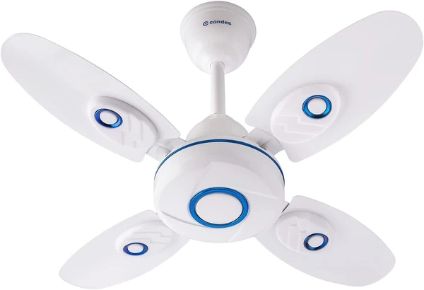 Candes Nexo Ultra High Speed 4 Blade Ceiling Fan, Sweep: 600 mm - White Blue