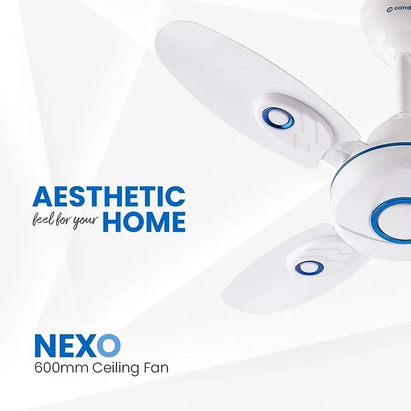 Candes Nexo Ultra High Speed 4 Blade Ceiling Fan, Sweep: 600 mm - White Blue