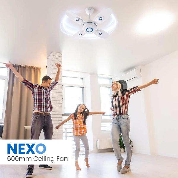 Candes Nexo Ultra High Speed 4 Blade Ceiling Fan, Sweep: 600 mm - White Blue