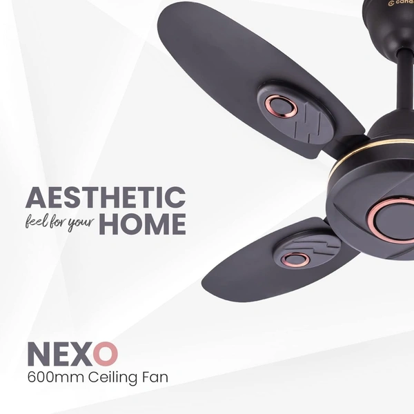 Candes Nexo Ultra High Speed 4 Blade Ceiling Fan, Sweep: 600 mm - Coffee Brown