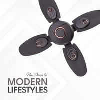 Candes Nexo Ultra High Speed 4 Blade Ceiling Fan, Sweep: 600 mm - Coffee Brown