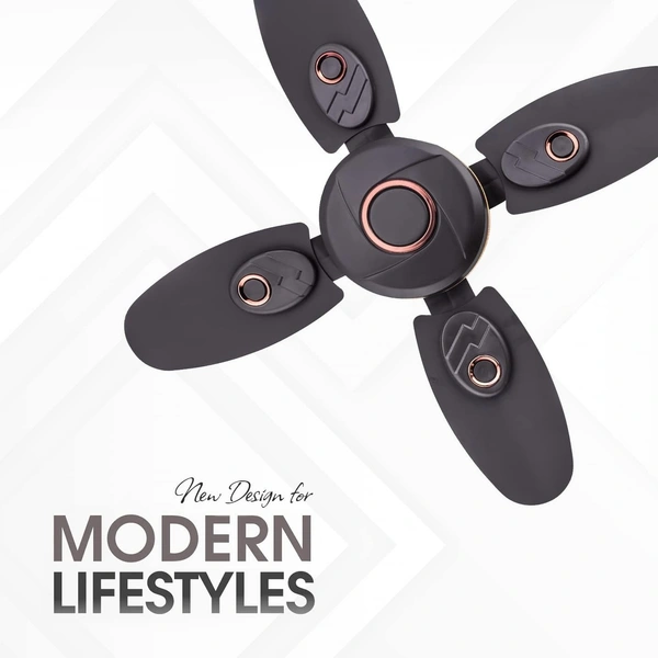 Candes Nexo Ultra High Speed 4 Blade Ceiling Fan, Sweep: 600 mm - Coffee Brown