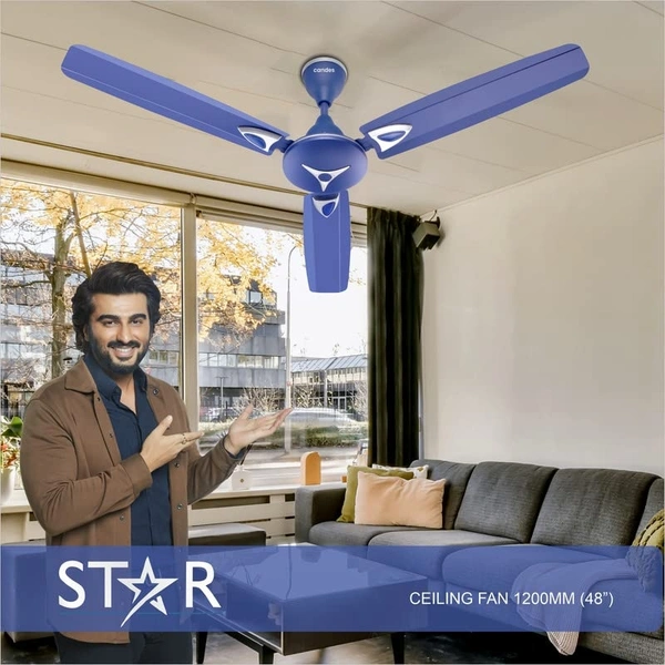 Candes Star 400rpm Anti Dust Decorative Ceiling Fan, Sweep: 1200 mm - Blue