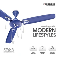 Candes Star 400rpm Anti Dust Decorative Ceiling Fan, Sweep: 1200 mm - Blue