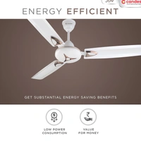 Candes Star 400rpm Anti Dust Decorative Ceiling Fan, Sweep: 1200 mm - White