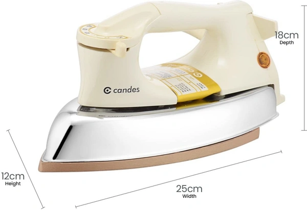 Candes Plancha 1000W Heavy Weight Electric Dry Iron, EI-105