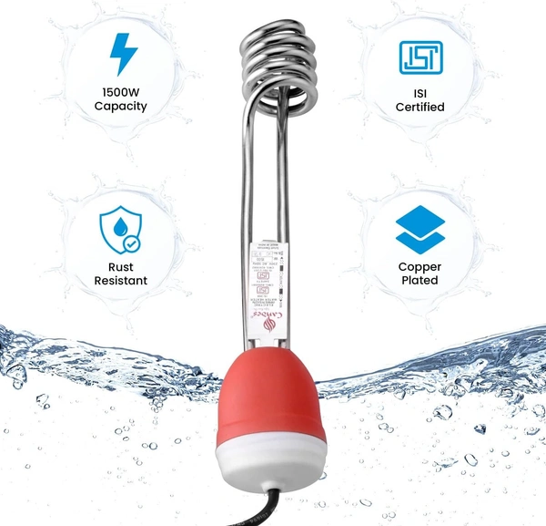 Candes Shockproof Copper Plated Immersion Rod with ISI Marked - 1500W