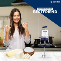 Candes 12L 125W Stainless Steel Electric Blue & White Madhani Churning Machine