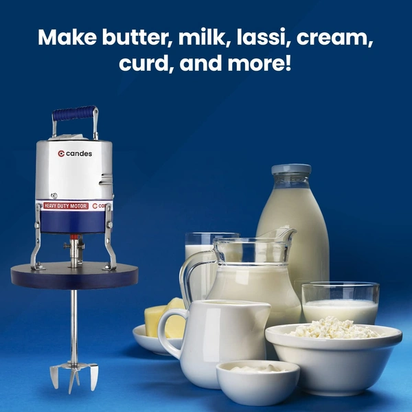 Candes 12L 125W Stainless Steel Electric Blue & White Madhani Churning Machine
