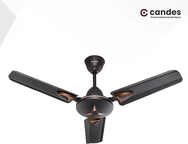 Candes Amaze 440rpm Anti Dust Ceiling Fan, Sweep: 900 mm - Coffee Brown