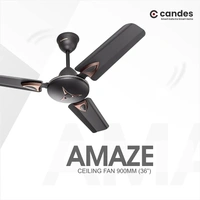 Candes Amaze 440rpm Anti Dust Ceiling Fan, Sweep: 900 mm - Coffee Brown