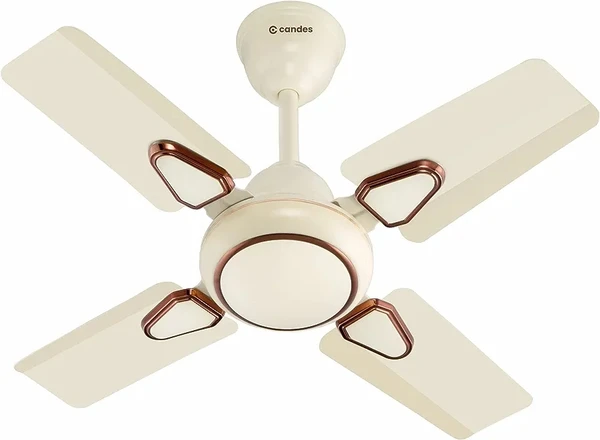 Candes Brio 858rpm 4 Blade Anti Dust Ceiling Fan, Sweep: 600 mm - Ivory