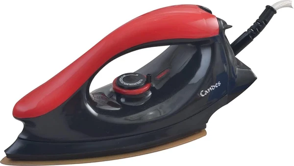 Candes El106 1000W Red & Black Non Stick Teflon Coating Dry Iron - Red/Black