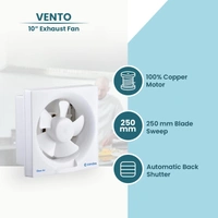 Candes Vento 35W White 5 Blade Exhaust Fan - 250mm