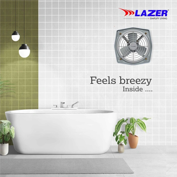 Lazer Oxygen Reversible 80W 2200rpm Grey 3 Blade Fresh Air Exhaust Fan - 225mm