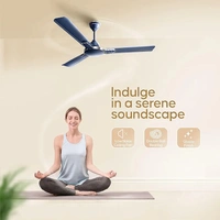 Longway Wave 50W Blue & Silver Ultra High Speed 3 Blade Ceiling Fan, 5 Year Warranty, Sweep: 1200 mm - Silver Blue