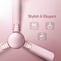 Longway Wave 1200 mm 3 Blade ceiling fan with Ultra High Speed - Pink