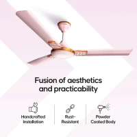 Longway Wave 1200 mm 3 Blade ceiling fan with Ultra High Speed - Pink