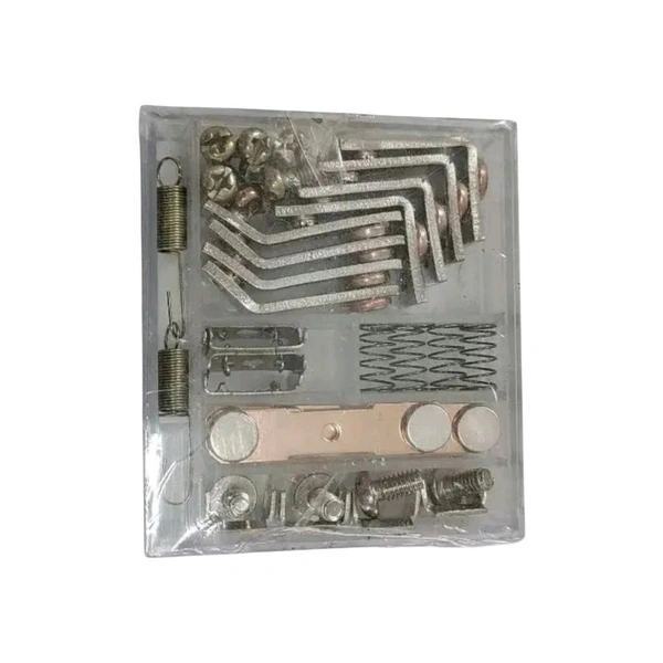 Omega Spare Parts Contact Kit for Motor Dol Starters (Silver and Bronze) (Pack of 1 Kit) (10 MM) Patti