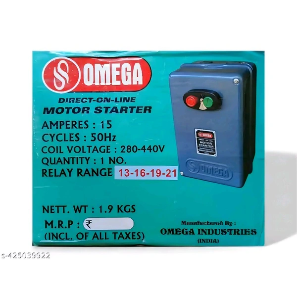 Omega Three Phase Dol Motor Starter Dol For Three Phase Motor Controller  - 13-21A
