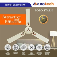 Maxotech Polo Star Ultra High Speed 100% Copper Winding 1200 mm Anti Dust 3 Blade Ceiling Fan - Ivory