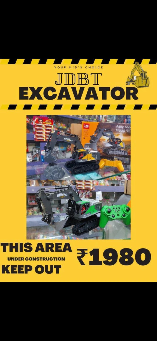 Rc Metal Excavator  - green