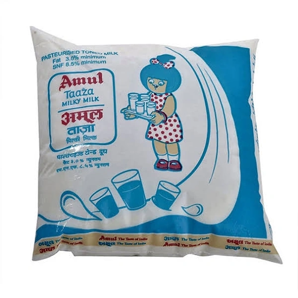 Amul Taaza Toned Milk - 6 LTR PCK