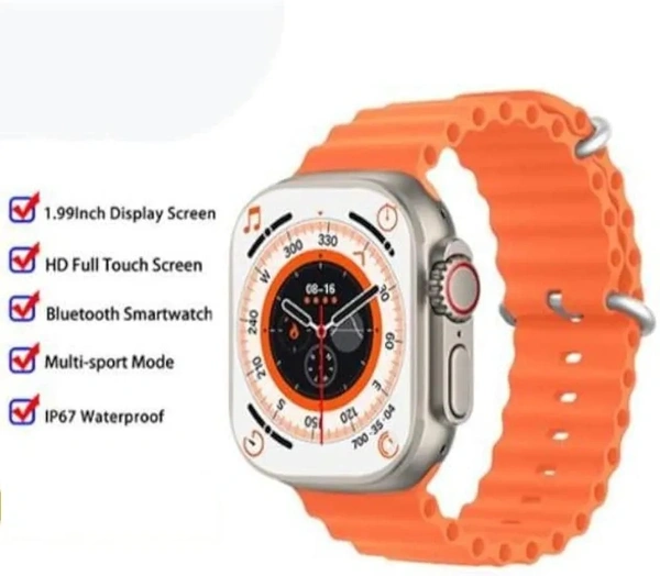 Watchfit S8 Ultra Smart Watch - Web Orange, Free Size, 0.10