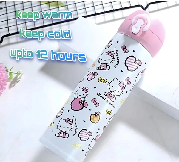 Hello Kitty Stainless Steel Water Bottle  - White, Free Size, 0.10