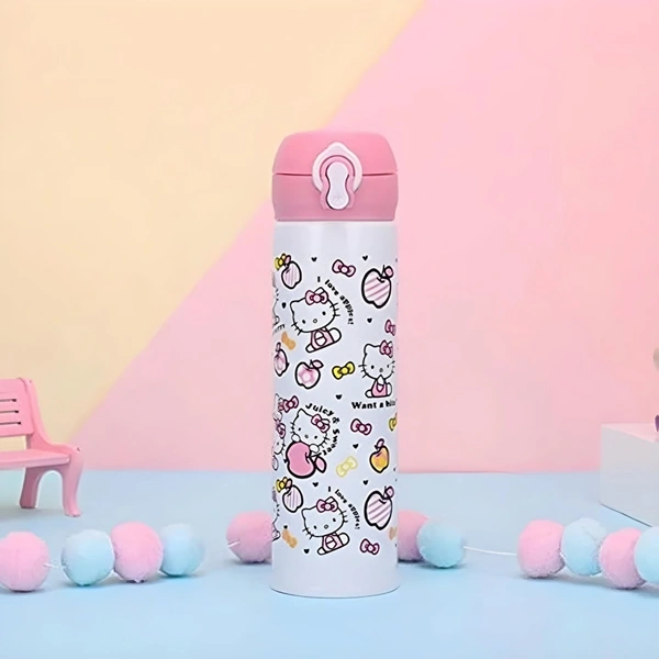 Hello Kitty Stainless Steel Water Bottle  - White, Free Size, 0.10
