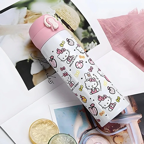 Hello Kitty Stainless Steel Water Bottle  - White, Free Size, 0.10