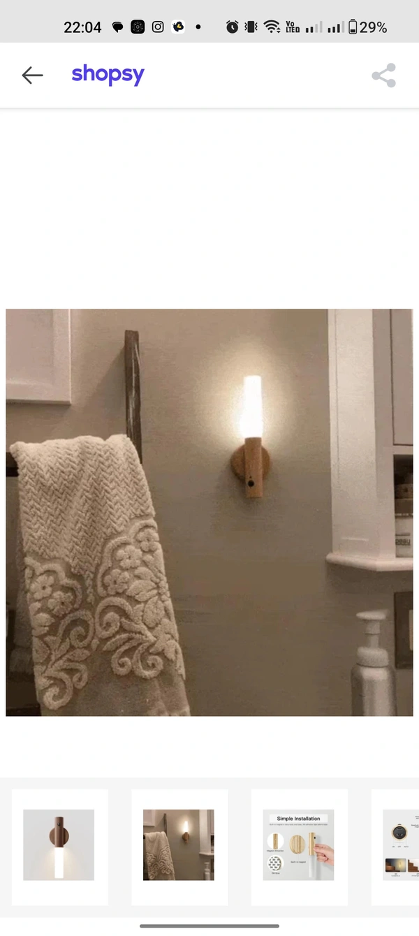 Tuborn  Wooden Sensor Light