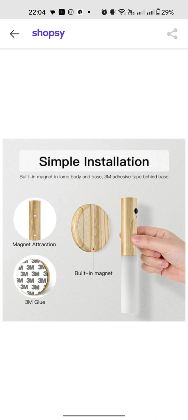 Tuborn  Wooden Sensor Light