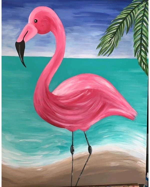 Tanu's Creations Canvas Painting - Magenta / Fuchsia