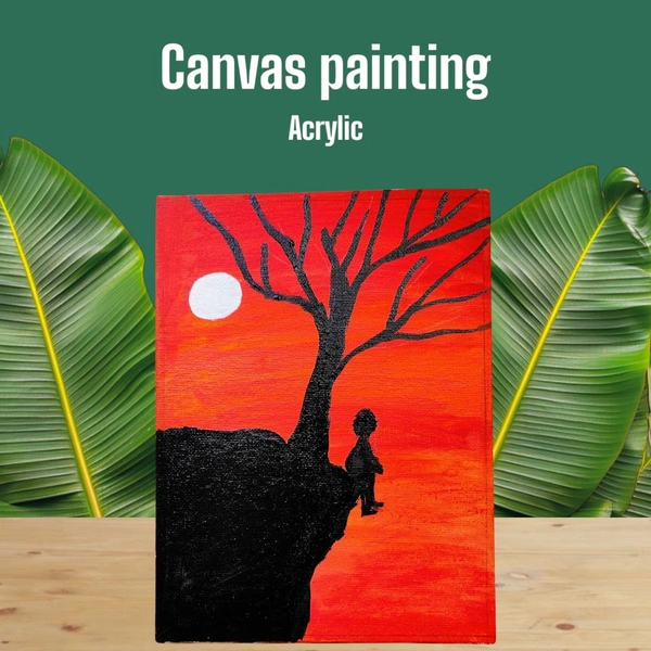 Tanu's Creations Canvas painting - Red