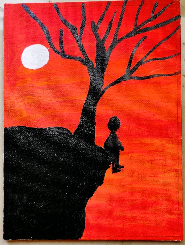 Tanu's Creations Canvas painting - Red