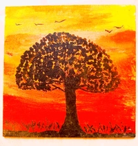 Tanu's Creations Canvas painting - Red, 10
