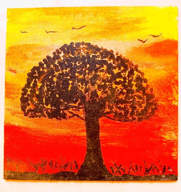 Tanu's Creations Canvas painting - Red, 10
