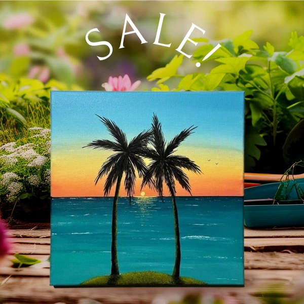 Tanu's Creations Canvas painting - Teal, 9