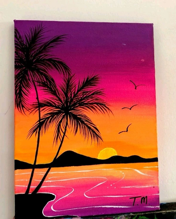Tanu's Creations Canvas painting - Red, 10