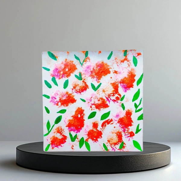 Tanu's Creations Canvas Painting - 5, White