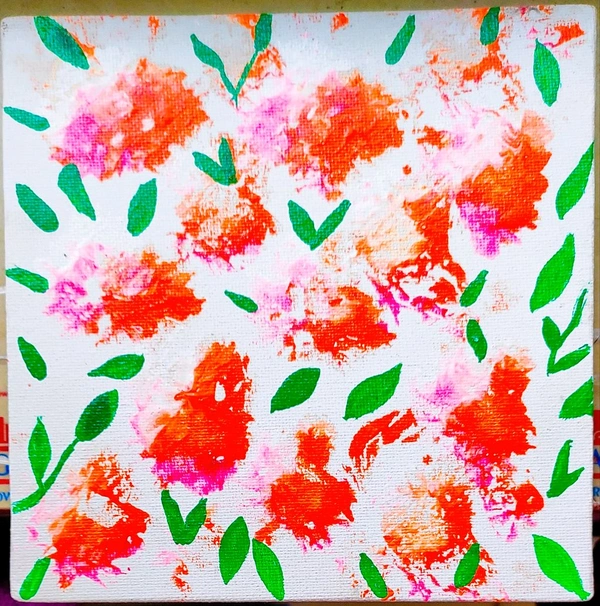 Tanu's Creations Canvas Painting - 5, White